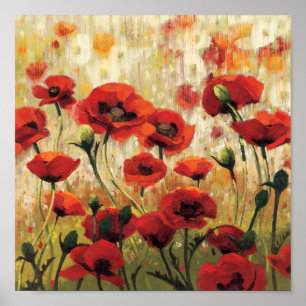 庭の春の花 ポスター