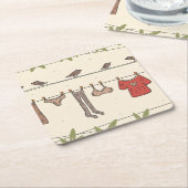 庭の服 スクエアペーパーコースター (アングル)