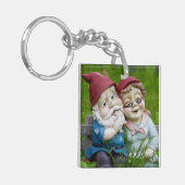 庭の格言のカップルのアクリルKeychain キーホルダー (正面左)