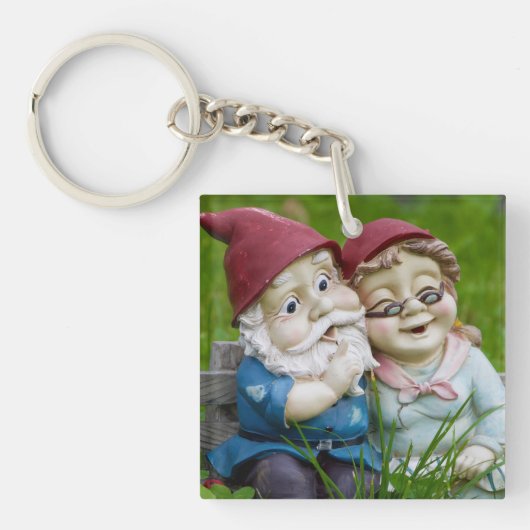 庭の格言のカップルのアクリルKeychain キーホルダー (正面)