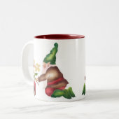 庭の格言の絵画の花 ツートーンマグカップ (正面左)