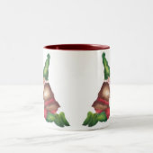 庭の格言の絵画の花 ツートーンマグカップ (中央)