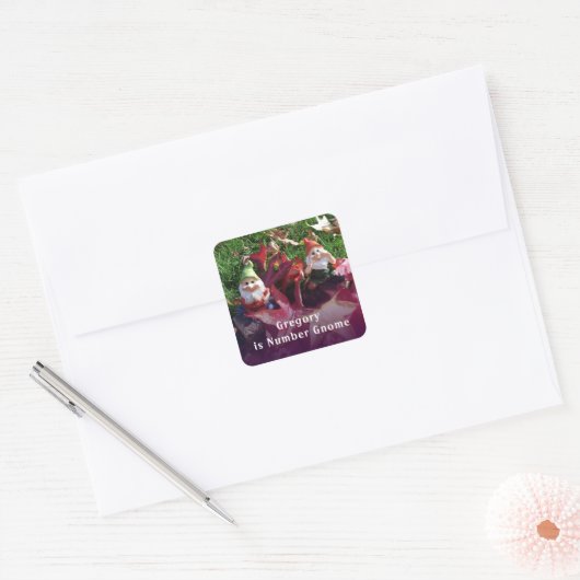 庭の格言You Are番号格言追加の名前秋 スクエアシール (封筒)