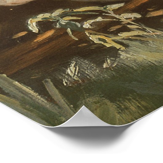 庭の椅子に座っているアーティストの妻 ポスター (角)