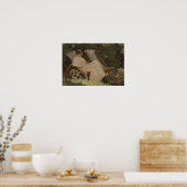 庭の椅子に座っているアーティストの妻 ポスター (キッチン)