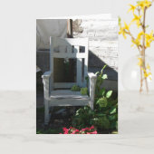 庭の椅子 カード (黄色い花)