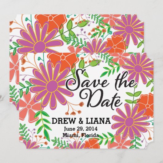 庭の植物の花 (正面/裏面)