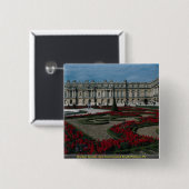 庭の正面、南のParterreを越えるからの眺め、Pa 缶バッジ (正面&裏面)