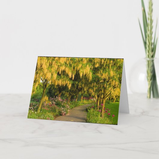 庭の歩行の挨拶状 カード (正面)