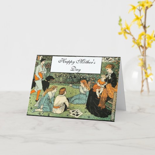 庭の母の日 カード (黄色い花)