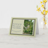 庭の母ベンチのお見舞いカード カード (黄色い花)