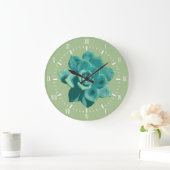 庭の水気が多く白いローマ数字の名前 ラージ壁時計 (ホーム)