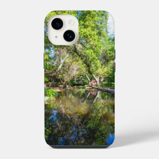 庭の池に映る風景 iPhone 14ケース