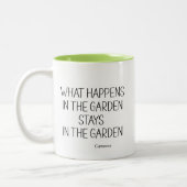 庭の滞在で起こるユーモアのあること ツートーンマグカップ (左)