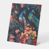 庭の牡鹿カラフルの群れ 台座サイン (正面)