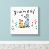 庭の犬たちIII 私を悩ませていたのか キャンバスプリント (インサイチュ (ウッドフロア))