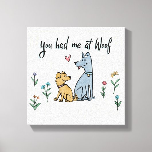 庭の犬たちIII 私を悩ませていたのか キャンバスプリント (正面)