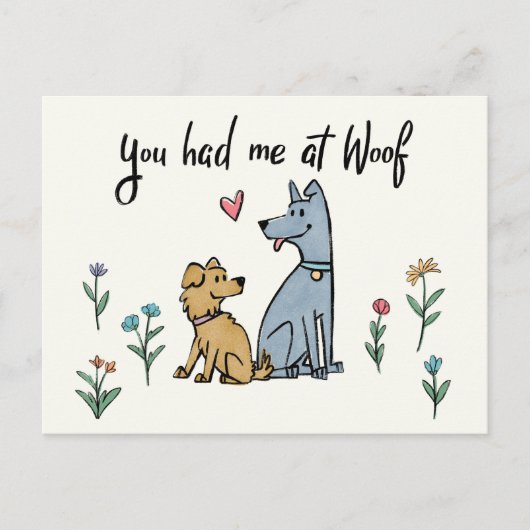 庭の犬 III | 君は僕をワンとさせた ポストカード (正面)