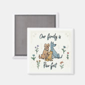 庭の犬IV |私たちの家族はPaw-fect マグネット (正面/裏面)