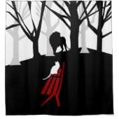 庭の猫 シャワーカーテン (正面)