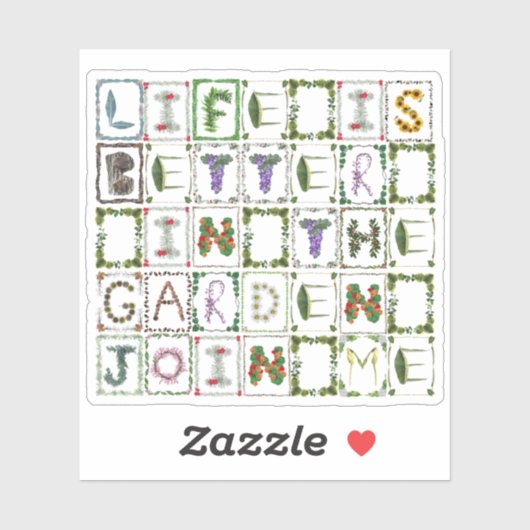 庭の生活がより良い\庭師の恋人 シール (シート)