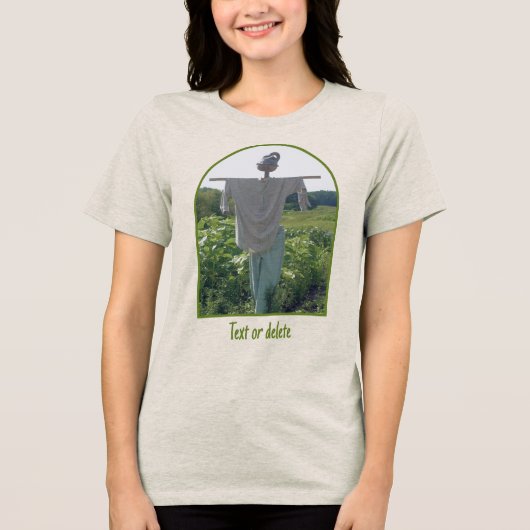 庭の畑のかかし オーダーメイド トライブレンドTシャツ (正面)