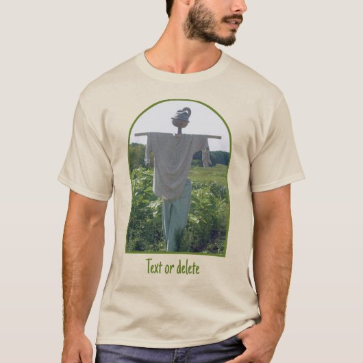 庭の畑のかかし オーダーメイド Tシャツ (正面)
