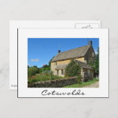 庭の白いはがきを持つイギリスのコテージ ポストカード (正面/裏面)