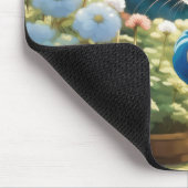 庭の白いネズミ マウスパッド (コーナー)