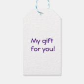 庭の白と生姜のチューリップ ギフトタグ (裏面)