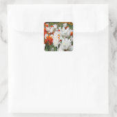 庭の白と生姜のチューリップ スクエアシール (バッグ)