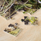 庭の白黒猫 ジグソーパズル (側面)