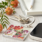 庭の眺めは花を投げました キーホルダー (正面右)