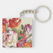 庭の眺めは花を投げました キーホルダー (裏面)