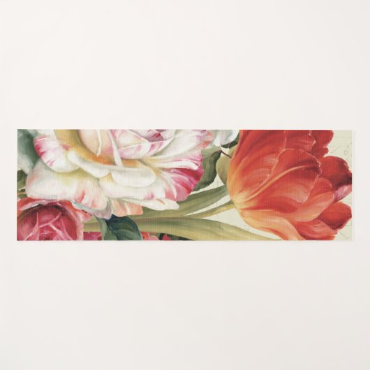 庭の眺めは花を投げました ヨガマット (正面(横))