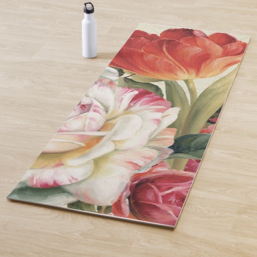 庭の眺めは花を投げました ヨガマット (インサイチュ)