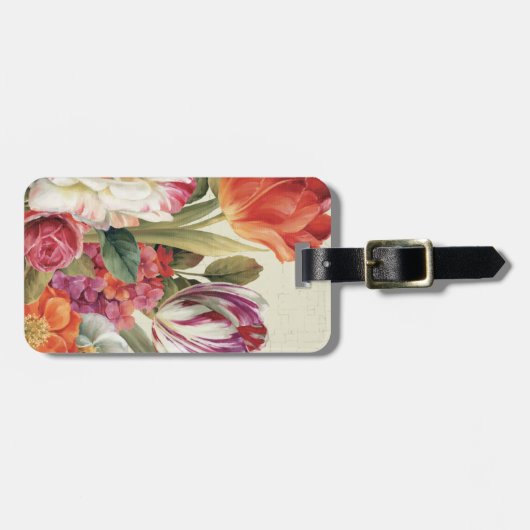 庭の眺めは花を投げました ラゲッジタグ (正面横)