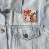 庭の眺めは花を投げました 缶バッジ (インサイチュ)