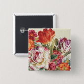 庭の眺めは花を投げました 缶バッジ (正面&裏面)