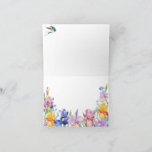 庭の紫の花が咲く カード (内部)