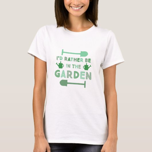 庭の緑にいたい Tシャツ (正面)