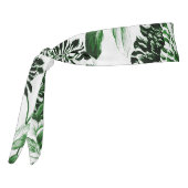 庭の緑のモダンなヴィンテージ植物の花のToile タイヘッドバンド (回転270)
