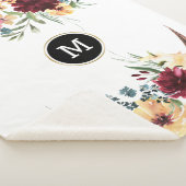 庭の縁ど花深い – 赤と黄色 シェルパブランケット (3/4)