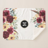 庭の縁ど花深い – 赤と黄色 シェルパブランケット (正面(横))