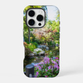 庭の美しい春の風景 iPhoneケース (裏面)