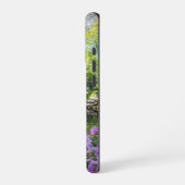 庭の美しい春の風景 iPhoneケース (左側面)