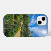 庭の美しい春の風景 iPhoneケース (裏面横)