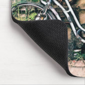 庭の自転車とバスケット マウスパッド (コーナー)