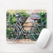 庭の自転車とバスケット マウスパッド (マウス)