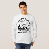 庭の至福：統一愛犬家と緑の親指 Tシャツ (正面フル)